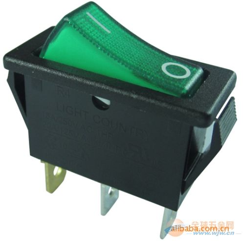 白色兩邊回彈船型開關(guān) 通用型三腳三檔翹板開關(guān)